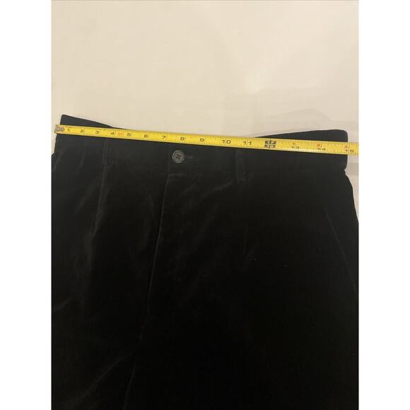 Ralph Lauren Purple Label Women’s Black Velvet Pants 8 Slim High Rise Trousers 8 - Picture 10 of 11